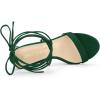 image:imageAllegra K Womens Platform Stiletto Heels Emerald Green Lace Up Sandals  7 m US