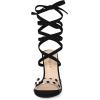 image:imageAllegra K Womens Polka Dots Clear Lace Up Stiletto Heels SandalsBlack