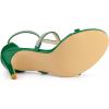 image:imageAllegra K Womens Rhinestone Ankle Strap Stiletto High Green Heel Sandals 10 m US