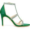 image:imageAllegra K Womens Rhinestone Ankle Strap Stiletto High Green Heel Sandals 10 m US