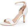 image:imageAllegra K Womens Glitter Ankle Strap Stiletto Heel Sandals 7 White