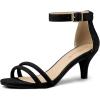 image:imageAllegra K Womens Kitten Heel Ankle Strap Sandals ShoesBlack