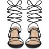 image:imageAllegra K Womens Lace Up Open Toe Open Toe Strappy Stiletto Heels Black Sandals  7 M US