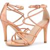 image:imageAllegra K Womens Open Toe Strappy Straps Stiletto Heel Rose Gold Sandals 9 M US