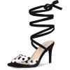 image:imageAllegra K Womens Polka Dots Clear Lace Up Stiletto Heels SandalsBlack