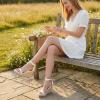 image:imageAllegra K Wedges Sandal Platform Open Toe Ankle Strap Espadrille Wedge Heel Sandals for WomenWhite