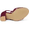 image:imageAllegra K Womens Block Heeled Lace Up Burgundy Sandals 75 M US
