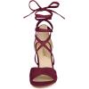 image:imageAllegra K Womens Block Heeled Lace Up Burgundy Sandals 75 M US