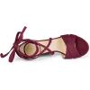 image:imageAllegra K Womens Block Heeled Lace Up Burgundy Sandals 75 M US
