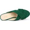 image:imageAllegra K Womens Crisscross Strap Block Heel Slide Green Sandals 9 m US