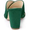 image:imageAllegra K Womens Crisscross Strap Block Heel Slide Green Sandals 9 m US