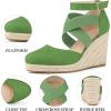 image:imageAllegra K Womens Espadrilles Closed Toe Wedges Heels SandalsOlive Green