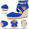image:imageAllegra K Womens Espadrilles Closed Toe Wedges Heels SandalsRoyal Blue