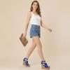 image:imageAllegra K Womens Platform Peep Toe Cutout Caged Cork Wedge Heel SandalsRoyal Blue