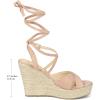 image:imageAllegra K Womens Wedges Espadrilles Cross Strap Lace Up Platform Wedge Heels SandalsPink