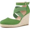 image:imageAllegra K Womens Espadrilles Closed Toe Wedges Heels SandalsOlive Green