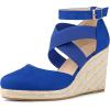 image:imageAllegra K Womens Espadrilles Closed Toe Wedges Heels SandalsRoyal Blue