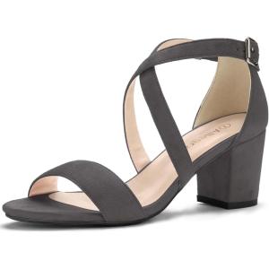 image:imageAllegra K Womens Ankle Strap Open Toe SandalsGrey