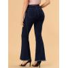 image:imageAllegra K Womens Flare Jeans 70s Outfits High Waisted Stretchy Denim Pants Trendy Bell Bottom JeansBlackblue