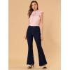 image:imageAllegra K Womens Flare Jeans 70s Outfits High Waisted Stretchy Denim Pants Trendy Bell Bottom JeansBlackblue