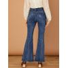 image:imageAllegra K Womens Flare Jeans 70s Outfits High Waisted Stretchy Denim Pants Trendy Bell Bottom JeansBlue