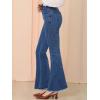 image:imageAllegra K Womens Flare Jeans 70s Outfits High Waisted Stretchy Denim Pants Trendy Bell Bottom JeansDark Blue