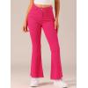 image:imageAllegra K Womens Flare Jeans 70s Outfits High Waisted Stretchy Denim Pants Trendy Bell Bottom JeansHot Pink