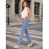 image:imageAllegra K Womens Flare Jeans 70s Outfits High Waisted Stretchy Denim Pants Trendy Bell Bottom JeansLight Blue
