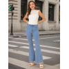 image:imageAllegra K Womens Flare Jeans 70s Outfits High Waisted Stretchy Denim Pants Trendy Bell Bottom JeansLight Blue