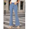 image:imageAllegra K Womens Flare Jeans 70s Outfits High Waisted Stretchy Denim Pants Trendy Bell Bottom JeansLight Blue