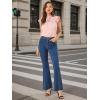 image:imageAllegra K Womens Flare Jeans 70s Outfits High Waisted Stretchy Denim Pants Trendy Bell Bottom JeansMblue