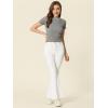 image:imageAllegra K Womens Flare Jeans 70s Outfits High Waisted Stretchy Denim Pants Trendy Bell Bottom JeansWhite
