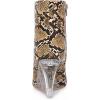image:imageAllegra K Womens Snakeskin Printed Ankle Boots Pointed Toe Wedge Clear Heels BootsBrown Snake