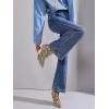 image:imageAllegra K Womens Snakeskin Printed Ankle Boots Pointed Toe Wedge Clear Heels BootsBrown Snake