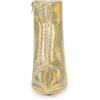 image:imageAllegra K Womens Snakeskin Printed Ankle Boots Pointed Toe Wedge Clear Heels BootsGold Snake
