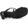 image:imageAllegra K Womens Strappy Block Heels Slide Heel SandalsBlack
