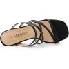 image:imageAllegra K Womens Strappy Block Heels Slide Heel SandalsBlack