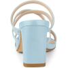 image:imageAllegra K Womens Strappy Block Heels Slide Heel SandalsBlue