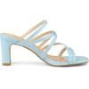 image:imageAllegra K Womens Strappy Block Heels Slide Heel SandalsBlue