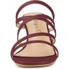 image:imageAllegra K Womens Strappy Block Heels Slide Heel SandalsBurgundy