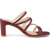 image:imageAllegra K Womens Strappy Block Heels Slide Heel SandalsBurgundy