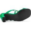 image:imageAllegra K Womens Strappy Block Heels Slide Heel SandalsGreen