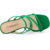 image:imageAllegra K Womens Strappy Block Heels Slide Heel SandalsGreen