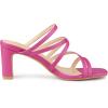 image:imageAllegra K Womens Strappy Block Heels Slide Heel SandalsHot Pink