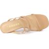 image:imageAllegra K Womens Strappy Block Heels Slide Heel SandalsNude