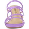 image:imageAllegra K Womens Strappy Block Heels Slide Heel SandalsPurple