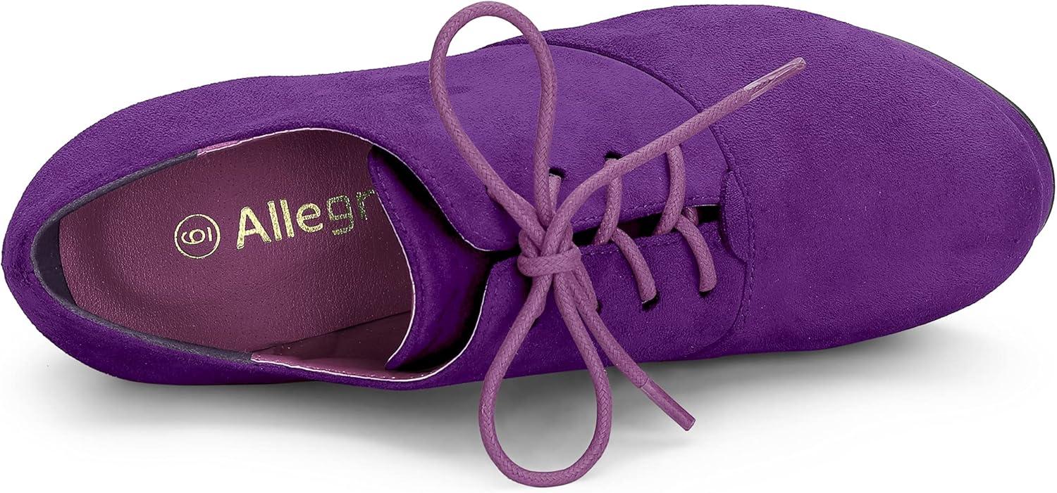 image:imageAllegra K Womens Platform Chunky Heel Lace Up Purple Booties 10 M US