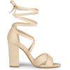 image:imageAllegra K Women Crisscross Front Block Heeled Lace Up Beige Sandals  9 M US