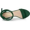 image:imageAllegra K Womens Faux Suede Chunky Heels Lace Up Green Sandals  9 m US