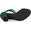 image:imageAllegra K Womens Faux Suede Chunky Heels Lace Up Green Sandals  9 m US